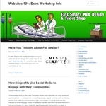 Websites 101: Extra Workshop Info Blog